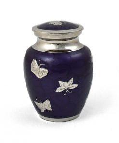 Mother of Pearl Inlaid Metal Cremation Urn MOP Cremation Urn Great Urn Deal with Free Bag Blue Anchor Handcrafted Adult Funeral Urn for Ashes Solid Metal Funeral Urn